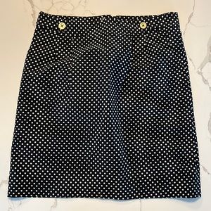 Lily Pulitzer Classic Black and White Pencil Skirt, Size 10